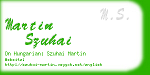 martin szuhai business card